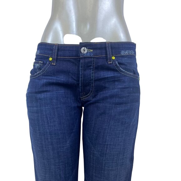 Rich & Skinny Women Dark Wash Stretch Jeans Straight Leg Comfortable Fit Sz 28 - Picture 4 of 10